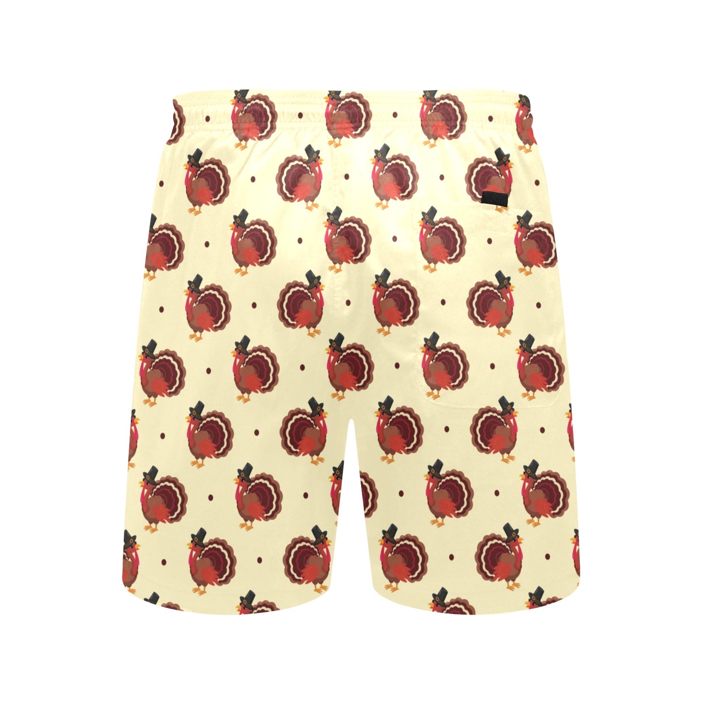 Thanksgiving Print Design LKS3010 Men's Swim Trunks Beach Shorts