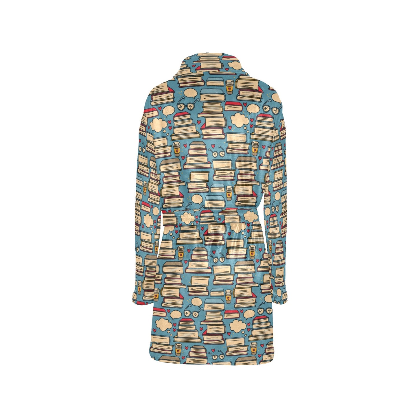 Book Pattern Print Design 03 Women's Fleece Robe