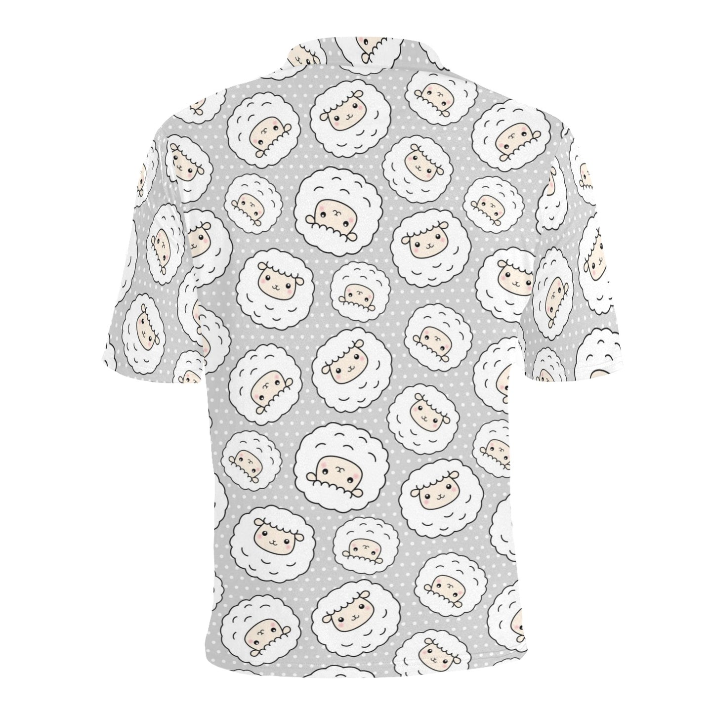 Sheep Print Design LKS401 Men Polo Shirt