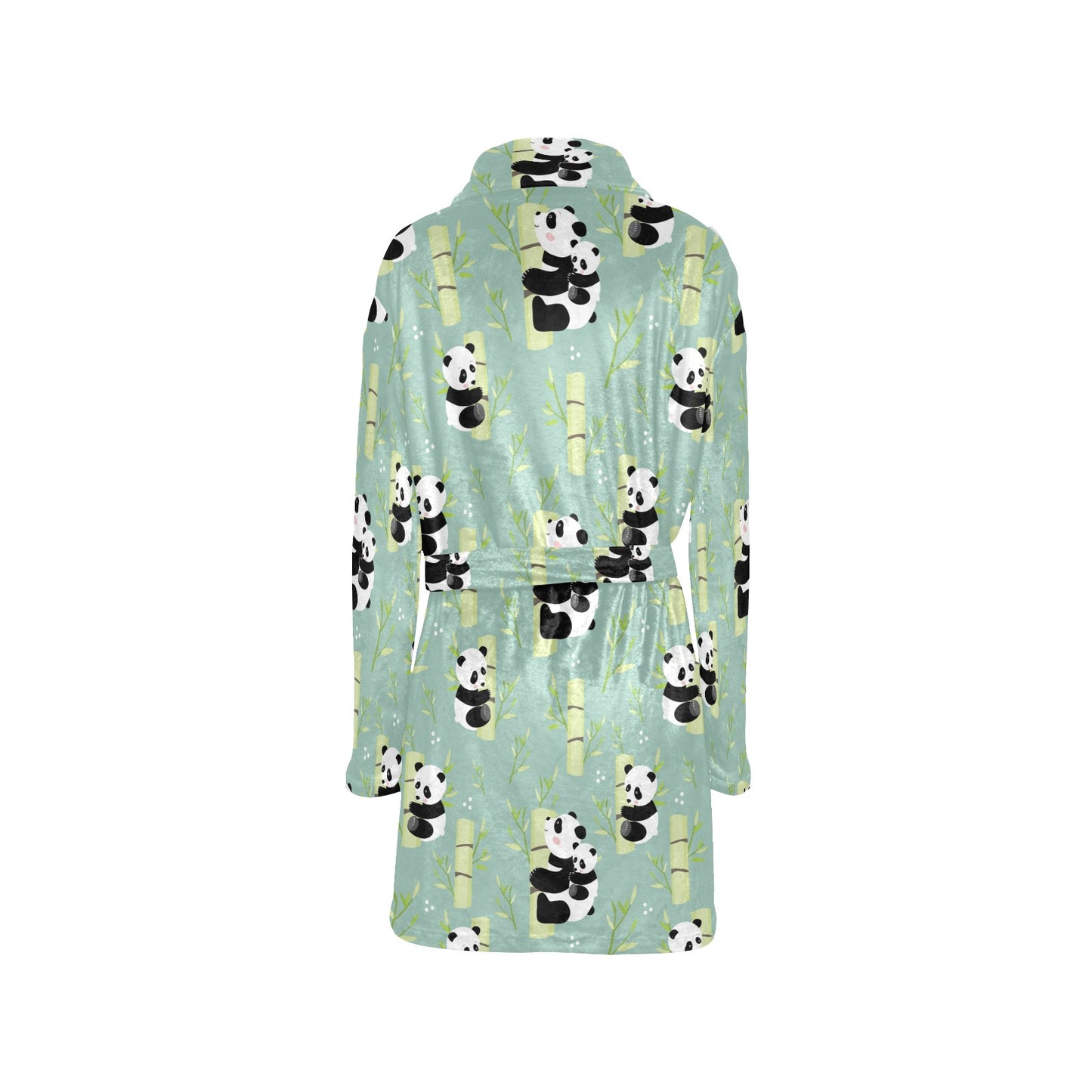 Panda Pattern Print Design A03 Women's Fleece Robe