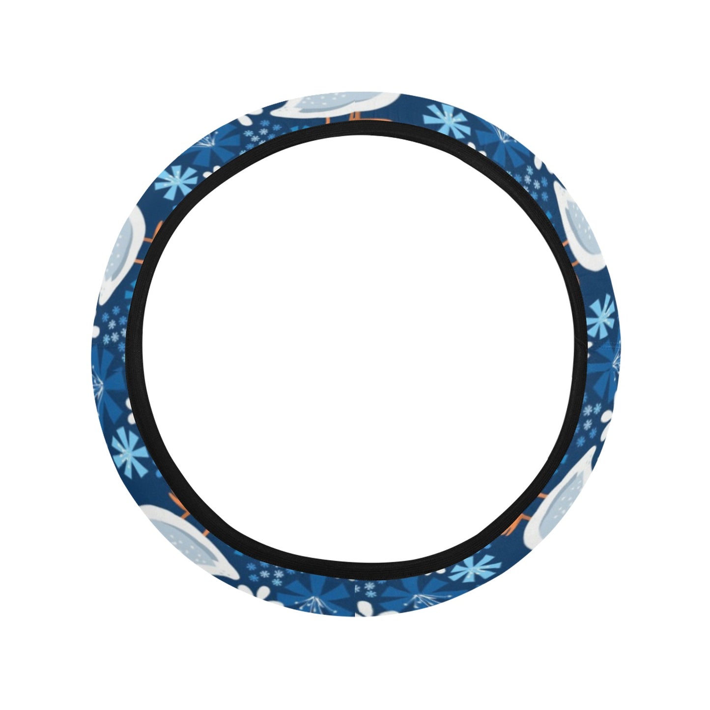 Goose Print Design LKS405 Steering Wheel Cover with Elastic Edge