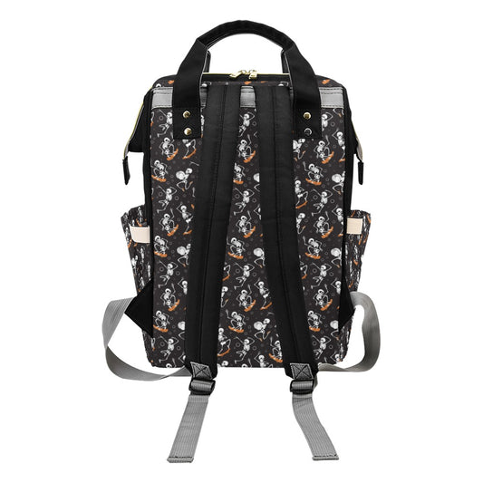 Skateboard With Skeleton Print Design LKS303 Diaper Bag Backpack