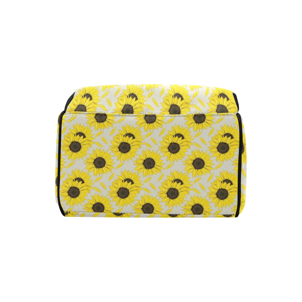 Sunflower Print Design LKS309 Diaper Bag Backpack