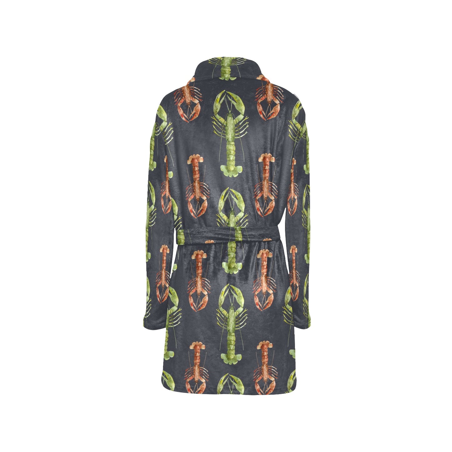 Lobster Pattern Print Design 01 Women's Fleece Robe