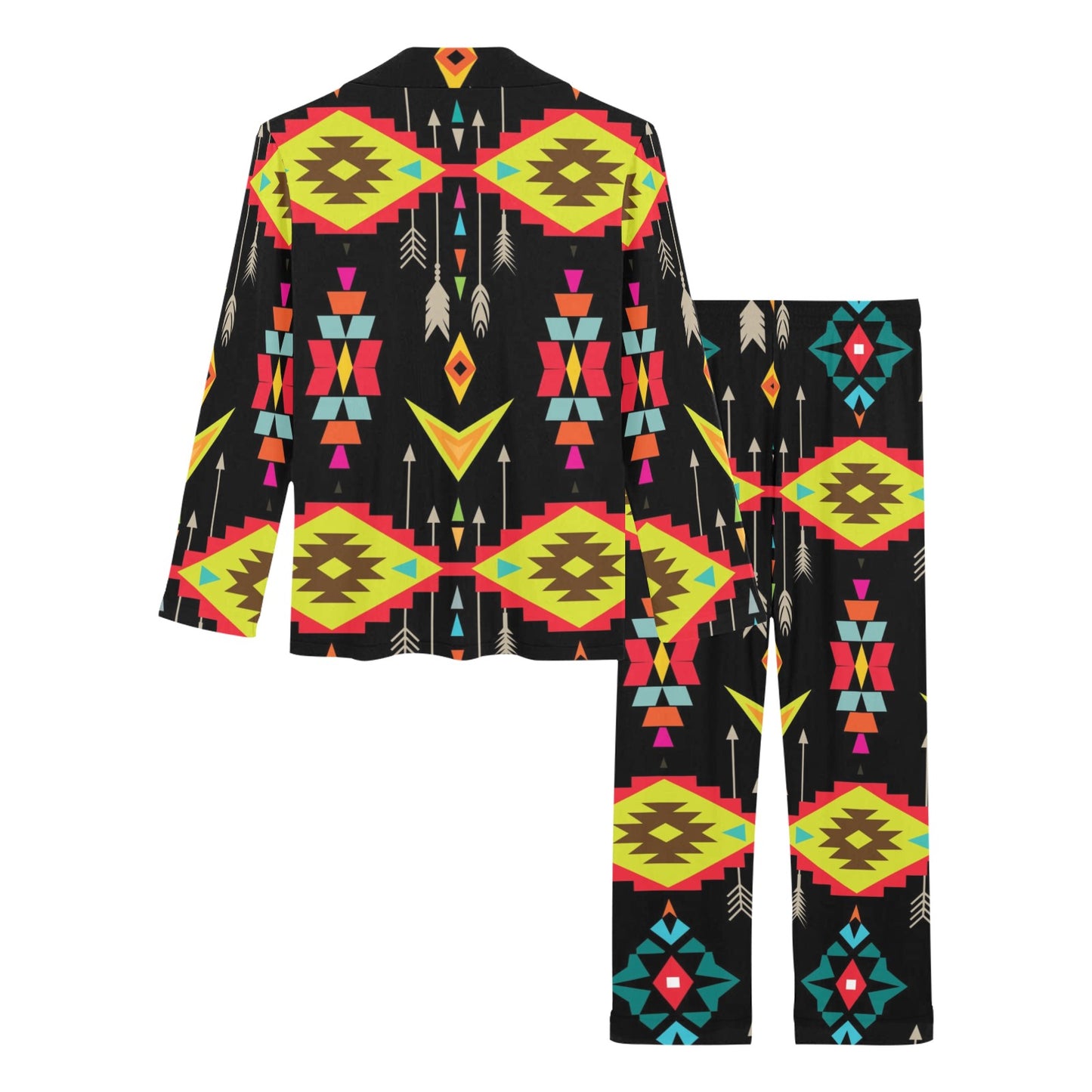 Native Pattern Print Design A05 Women's Long Pajama Set