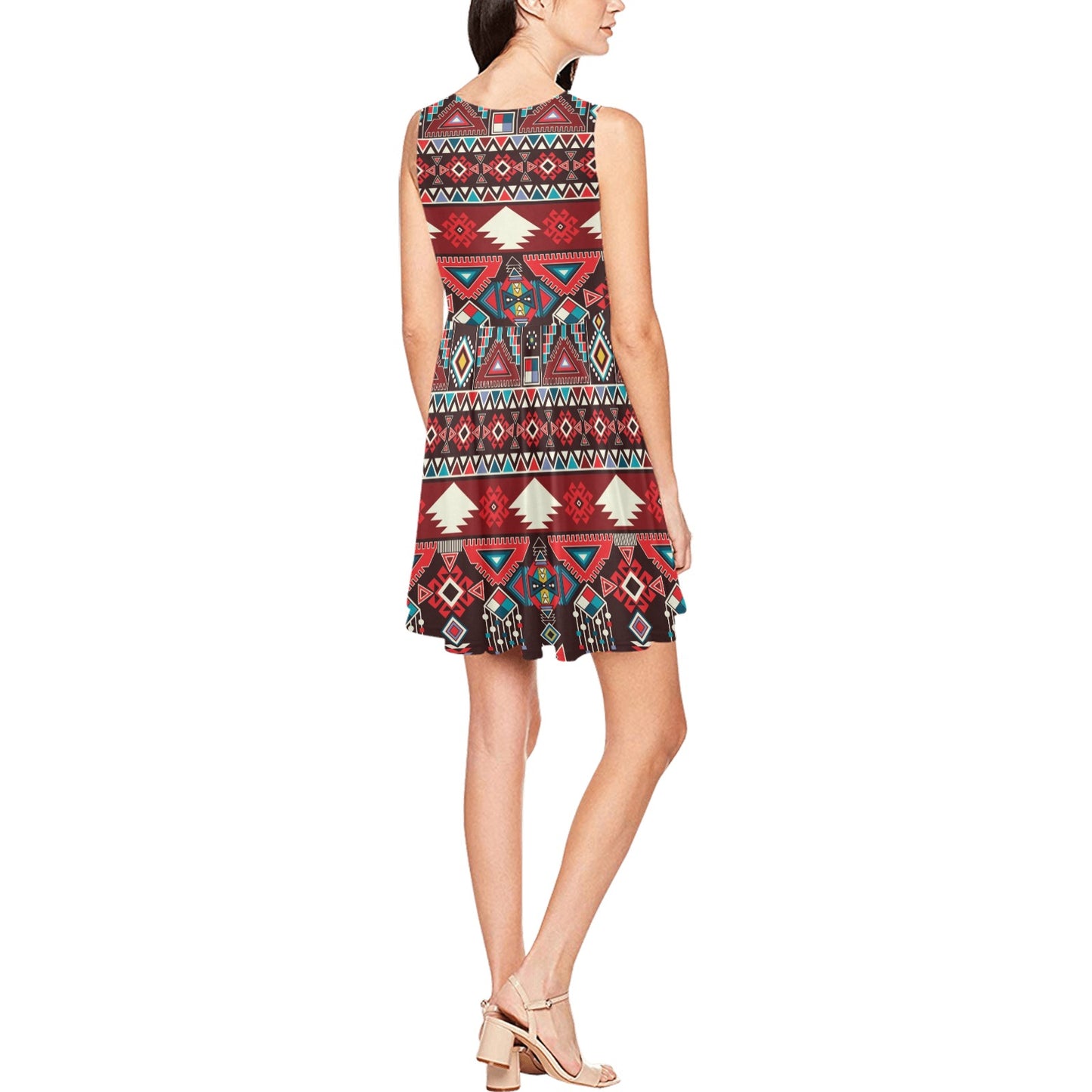 Tribal Aztec Indians native american Sleeveless Dress
