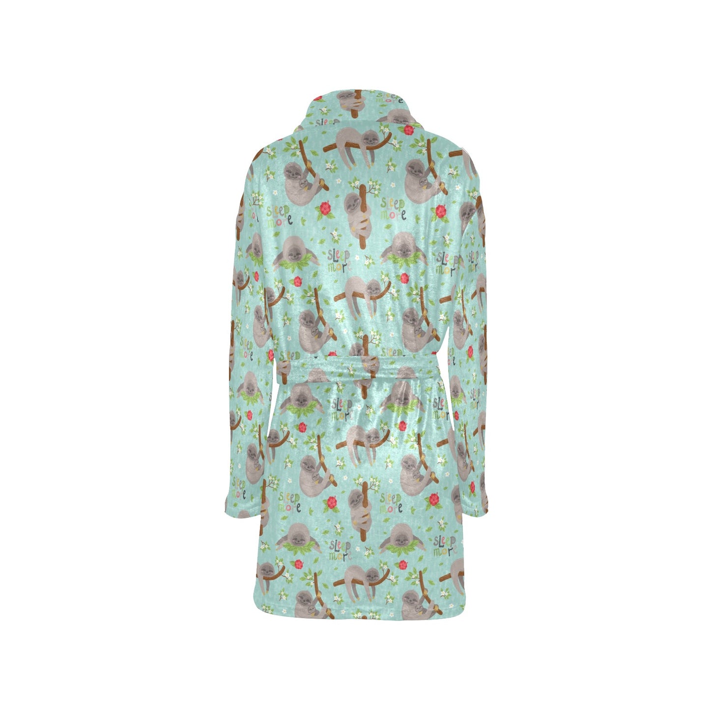 Sloth Print Design LKS305 Women's Fleece Robe