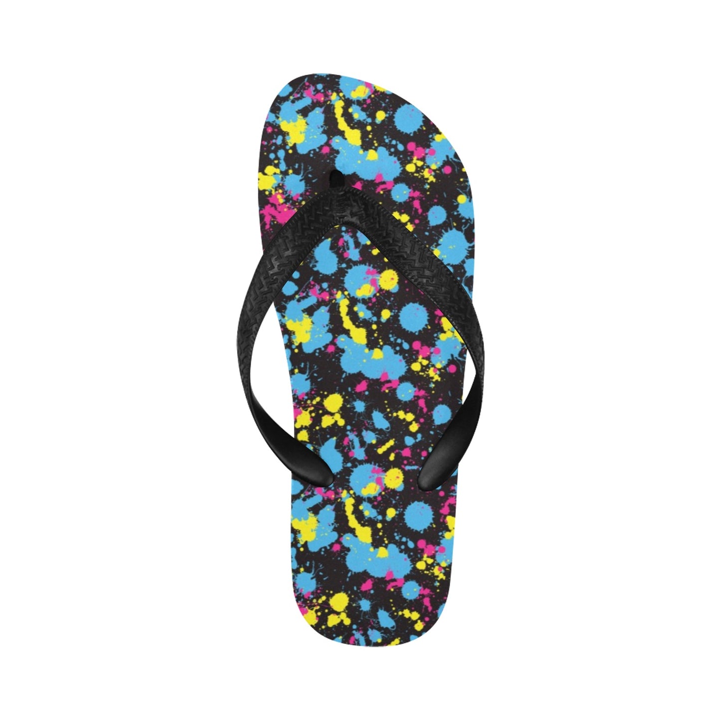 Splatter Colorful Print Design LKS301 Flip Flops