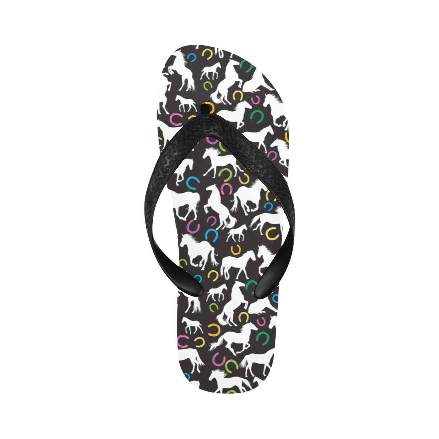 Horse Hoof Colorful Print Design LKS301 Flip Flops