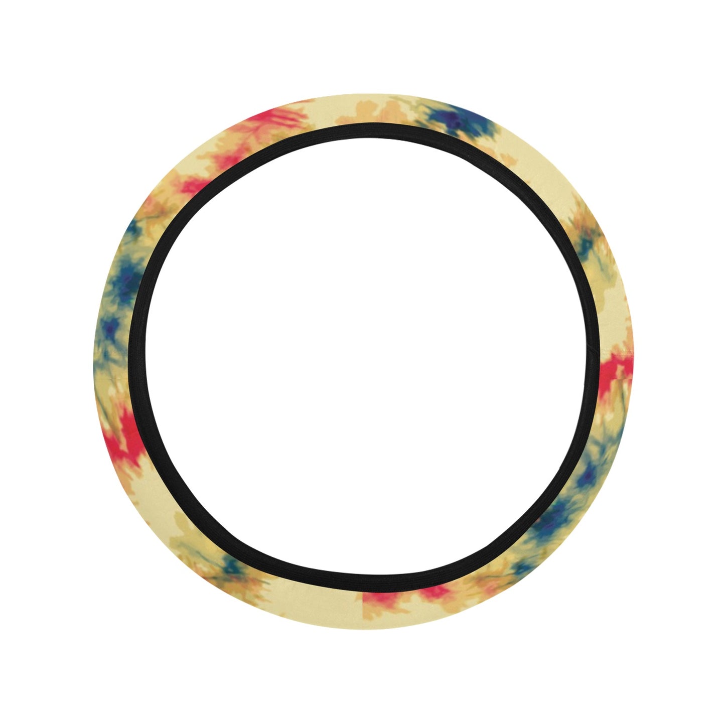 Tie Dye Print Design LKS302 Steering Wheel Cover with Elastic Edge