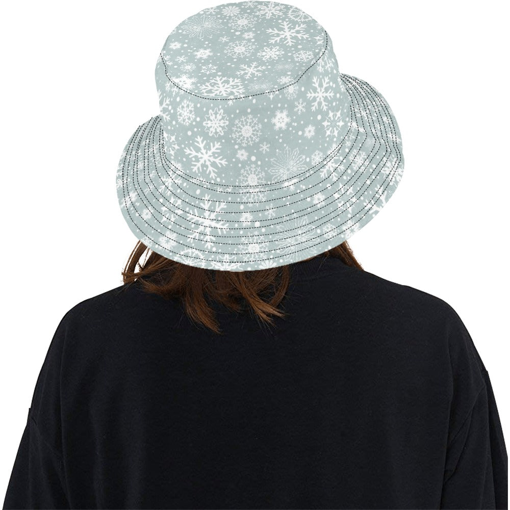 Snowflake Print Design LKS303 Unisex Bucket Hat