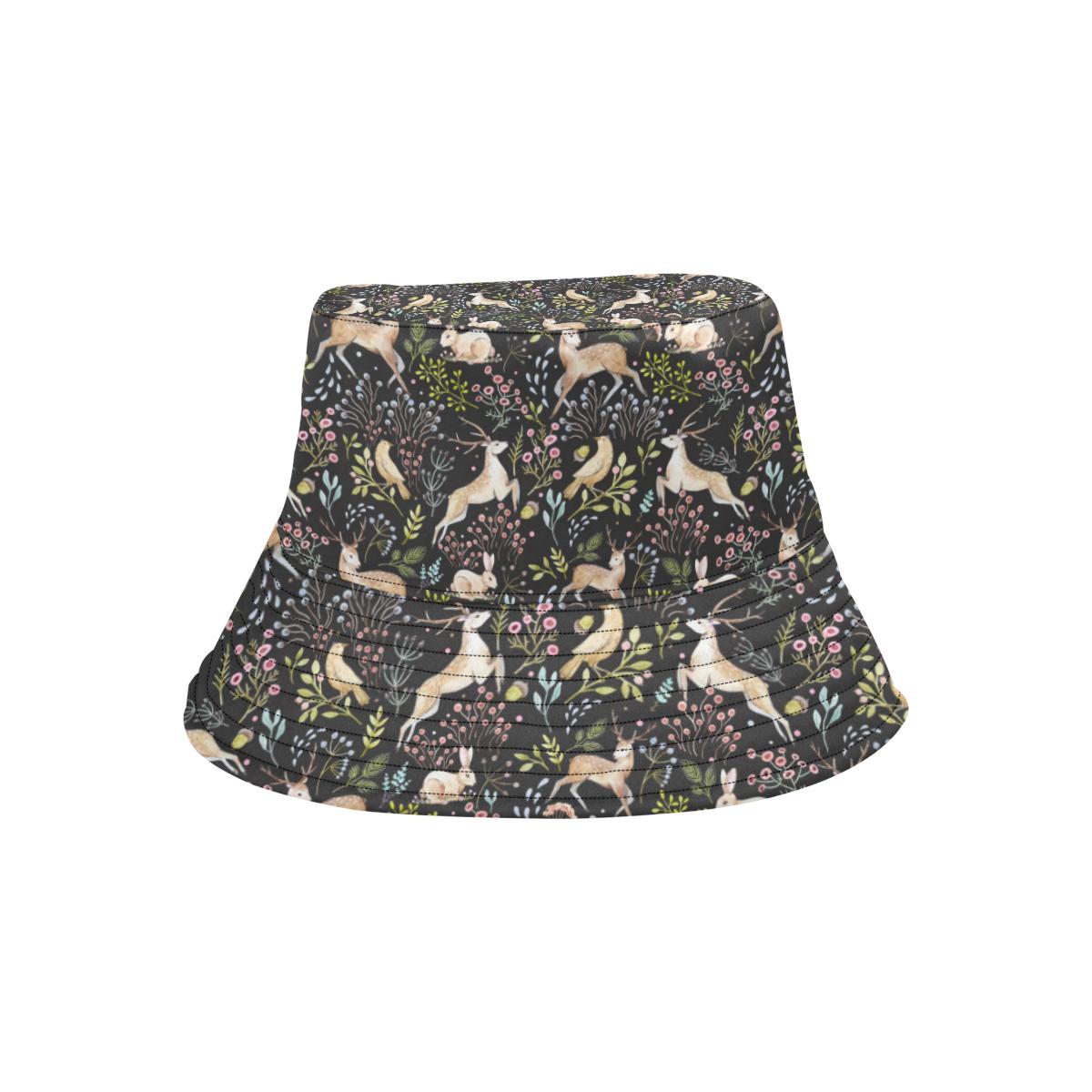 Deer Floral Jungle Unisex Bucket Hat