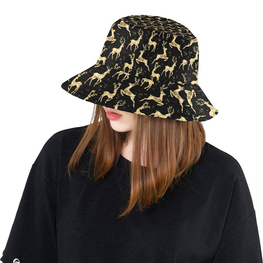 Deer Gold Pattern Unisex Bucket Hat
