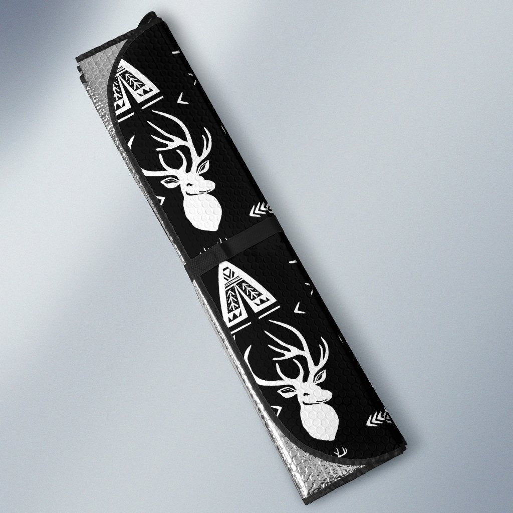 Deer Native Indian Print Pattern Car Sun Shade For Windshield