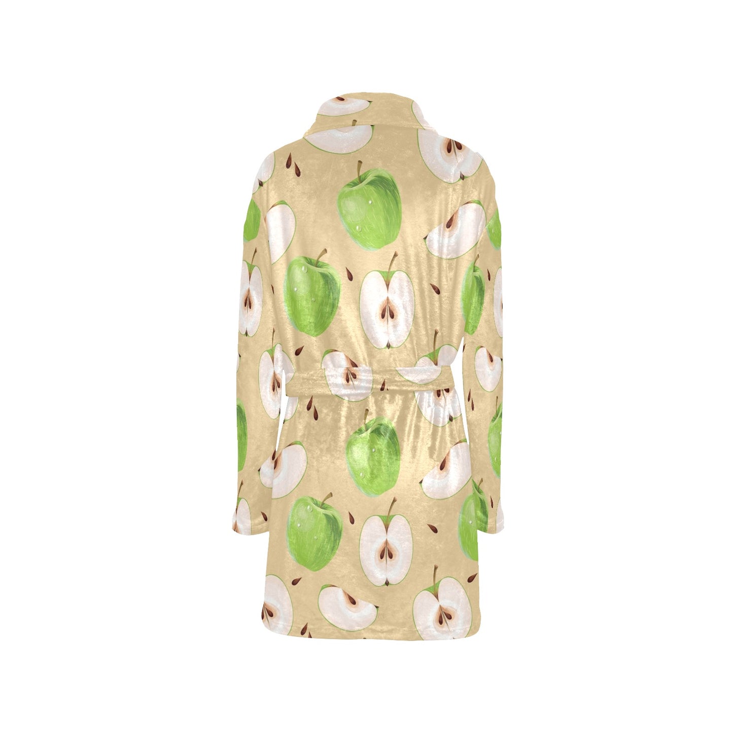 Apple Pattern Print Design AP07 Women's Fleece Robe