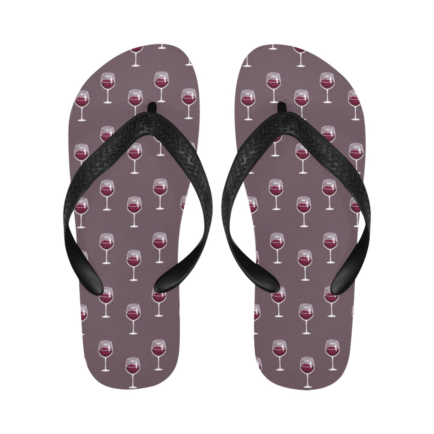 Wine Glass Pattern Print Design LKS305 Flip Flops