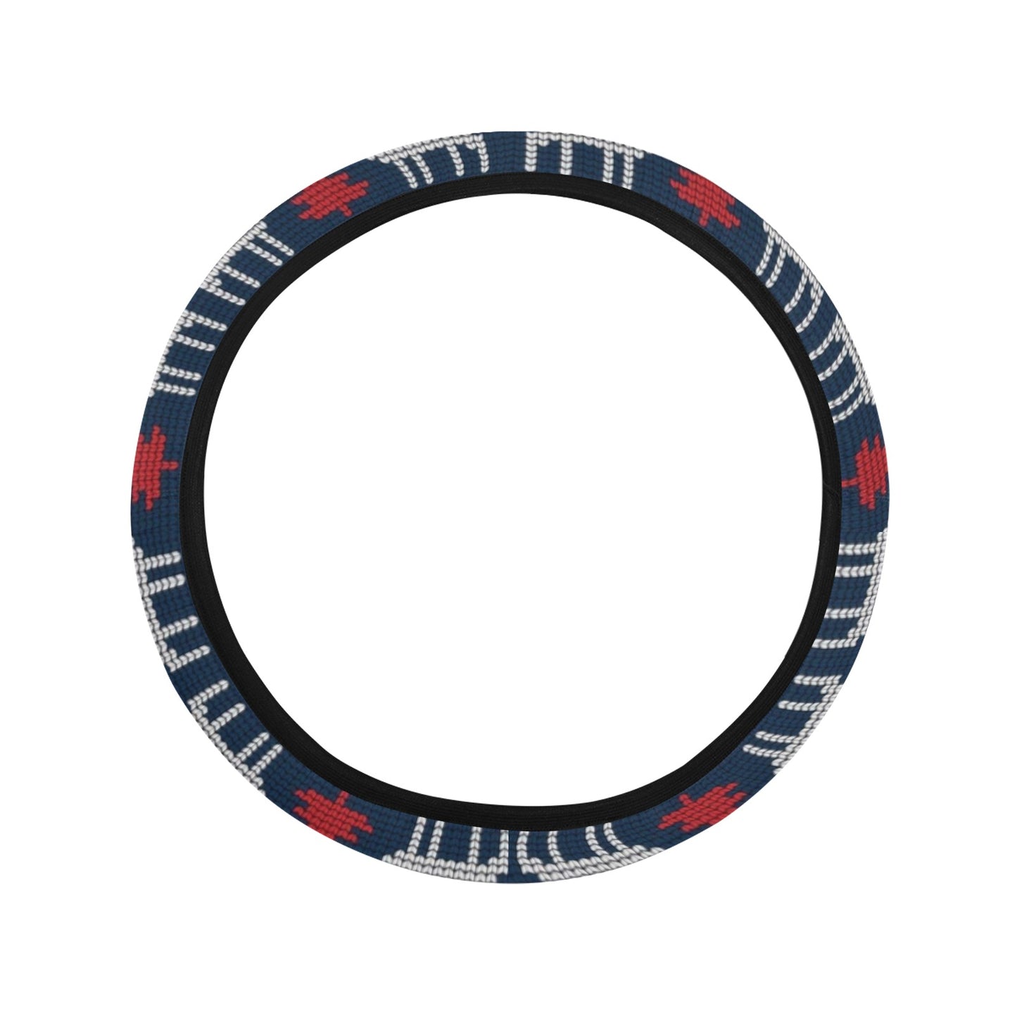 Reindeer Print Design LKS405 Steering Wheel Cover with Elastic Edge