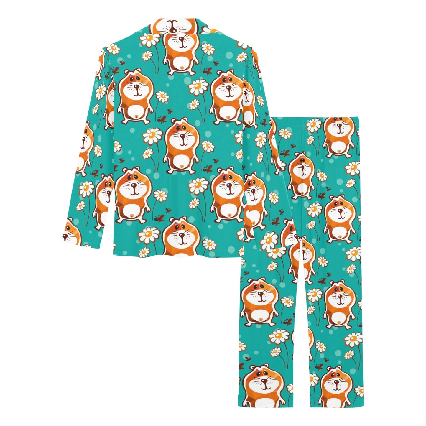 Hamster Pattern Print Design 01 Women's Long Pajama Set
