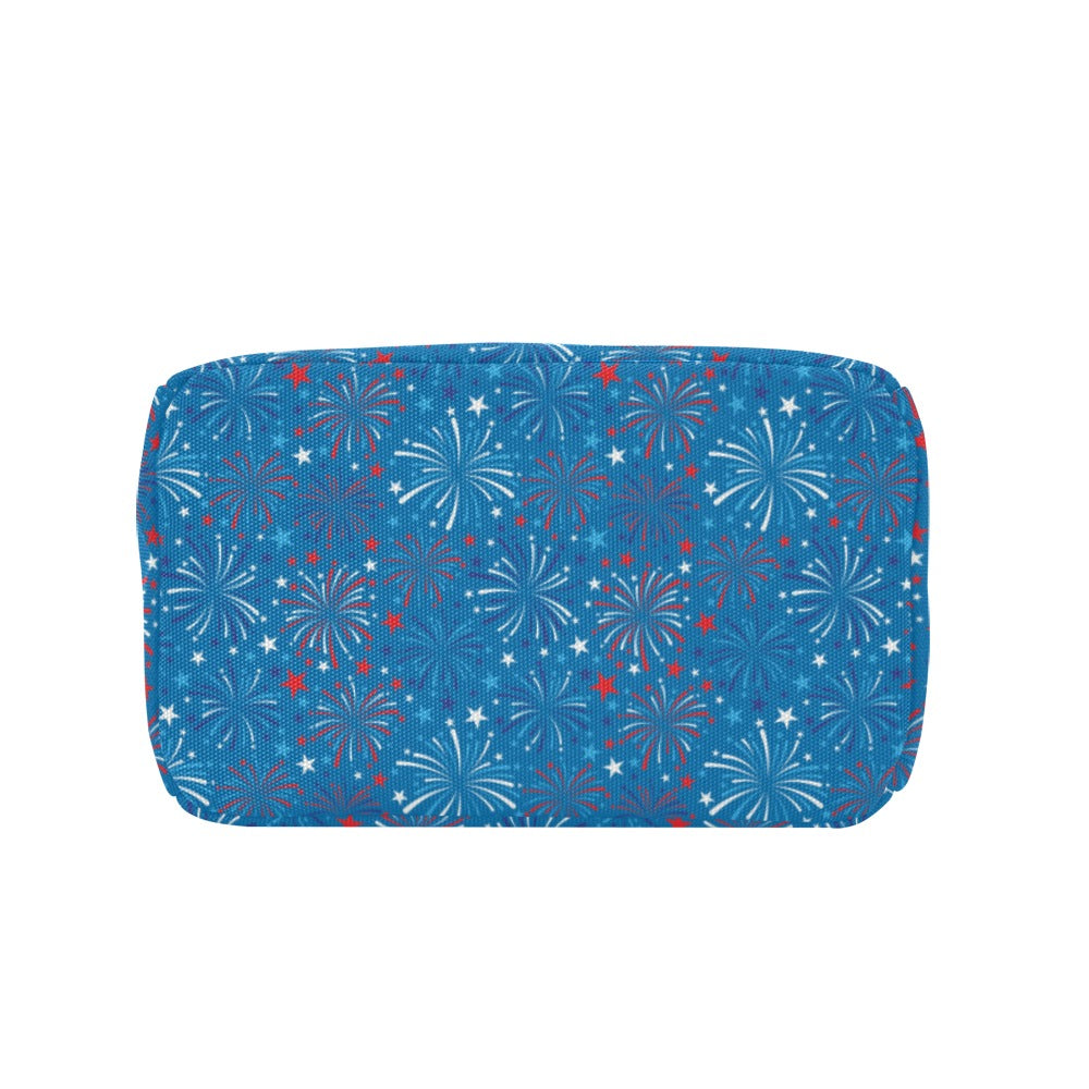 Firework Celebration Print Design LKS304 Insulated Lunch Bag