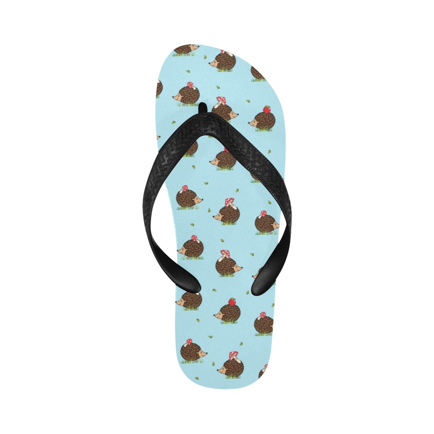 Hedgehog Print Design LKS402 Flip Flops