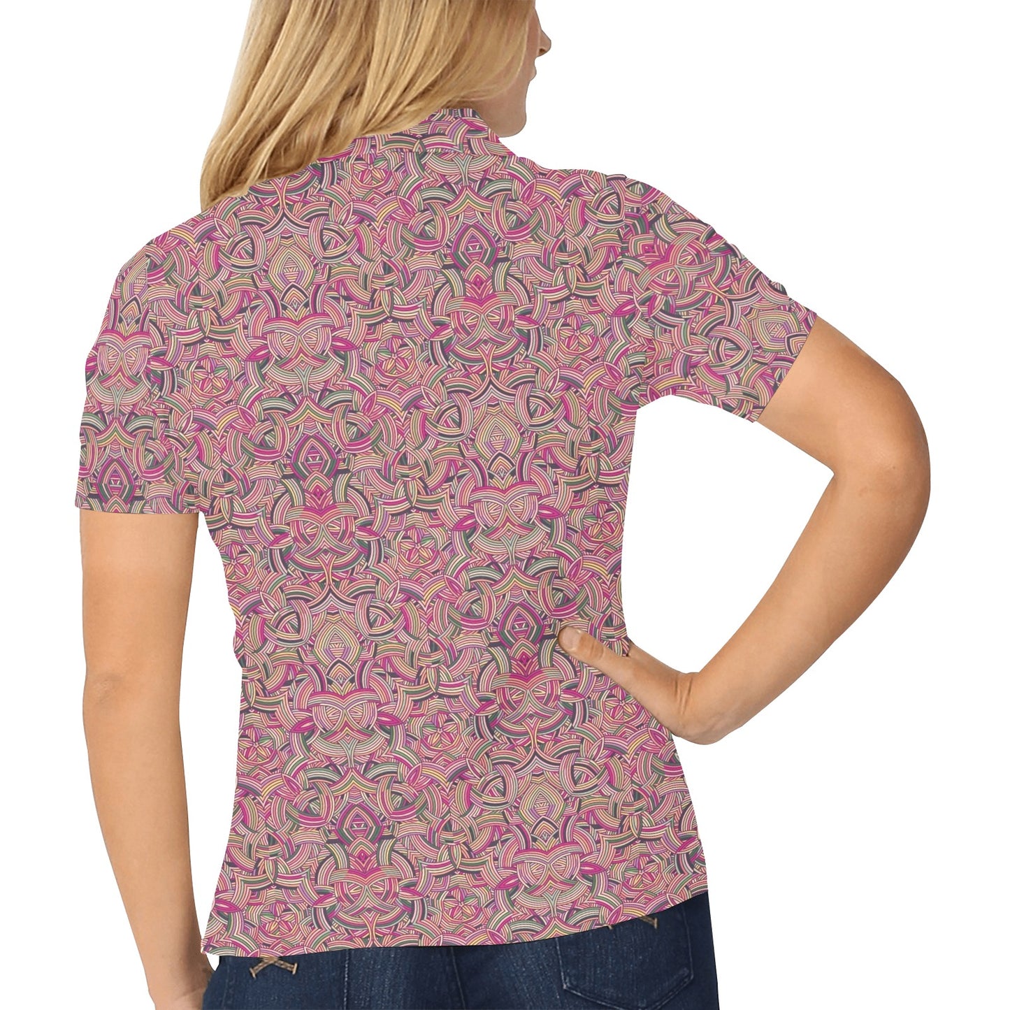 Celtic Pattern Print Design 04 Women's Polo Shirt