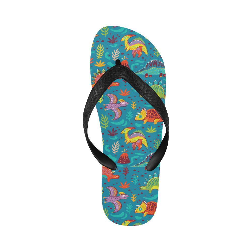 Dinosaur Cartoon Style Flip Flops-JTAMIGO.COM