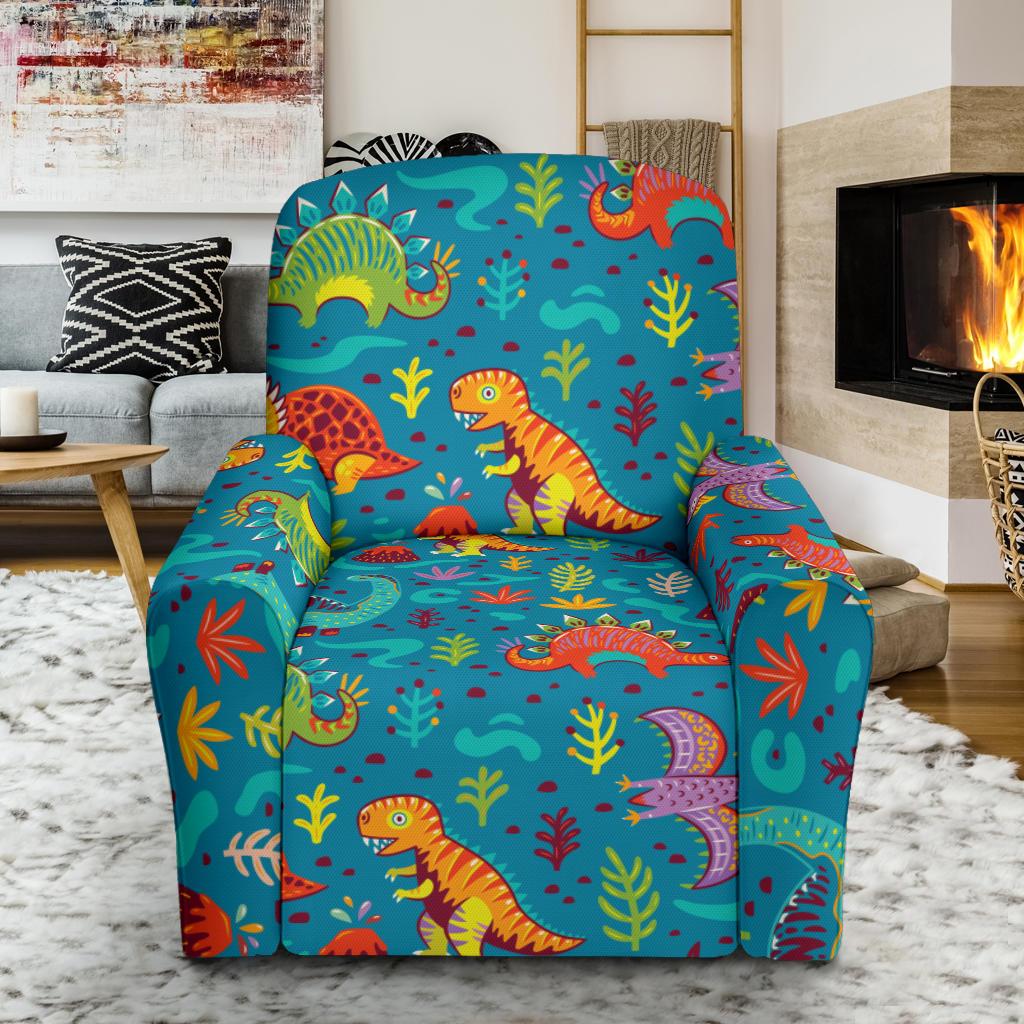 Dinosaur Cartoon Style Single Sofa Slipcover -JTAMIGO.COM