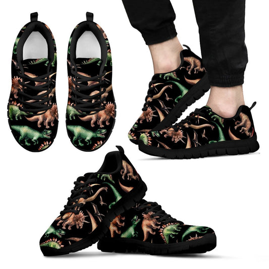 Dinosaur Print Pattern Men Sneakers Shoes