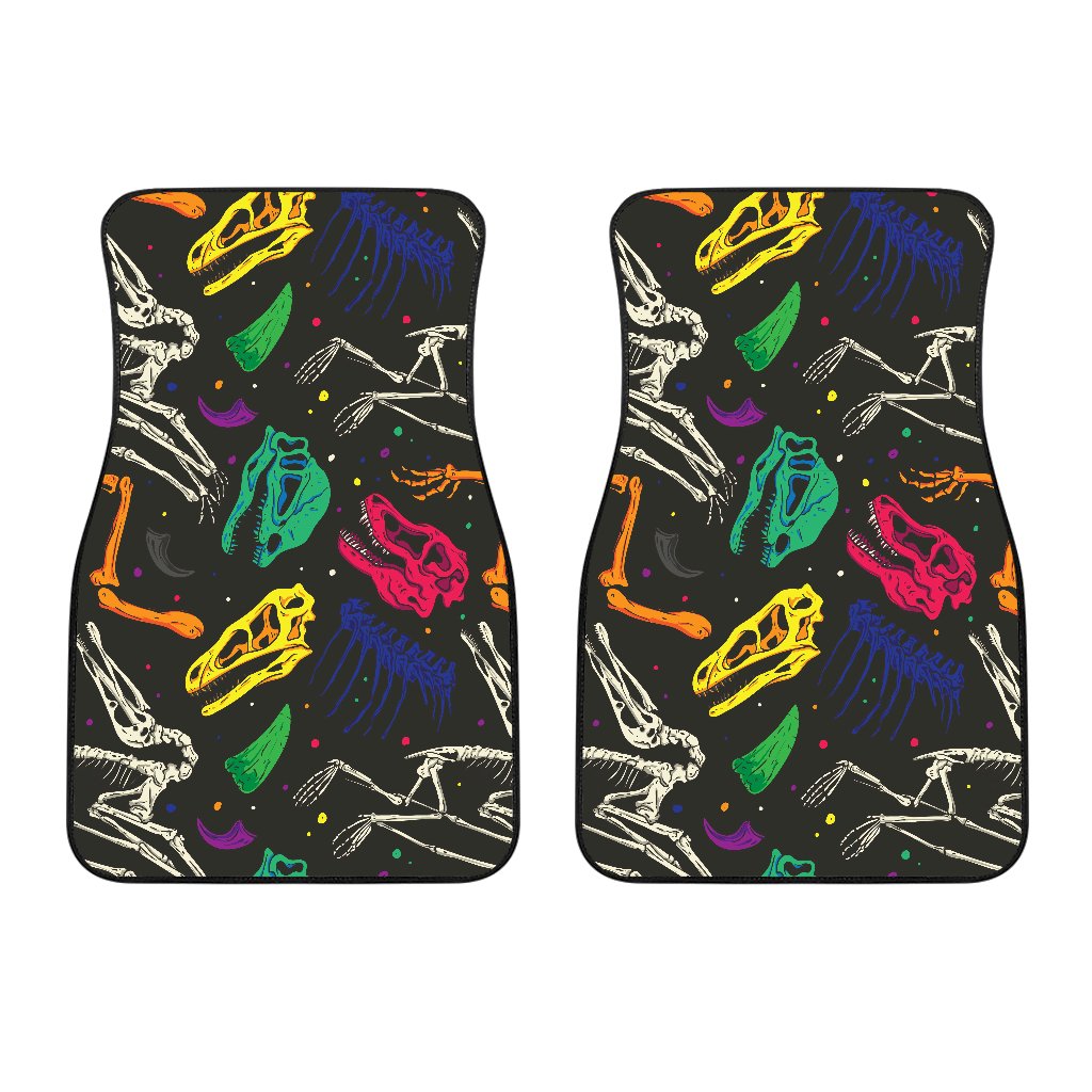 Dinosaur Skull Color Print Pattern Car Floor Mats