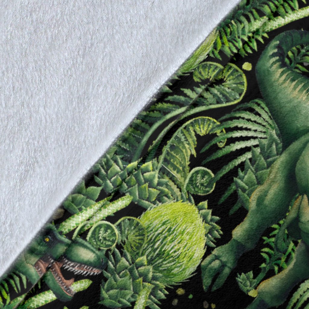 Dinosaur T Rex Print Pattern Fleece Blanket