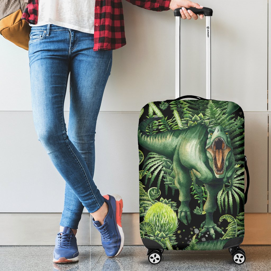 Dinosaur T Rex Print Pattern Luggage Cover Protector