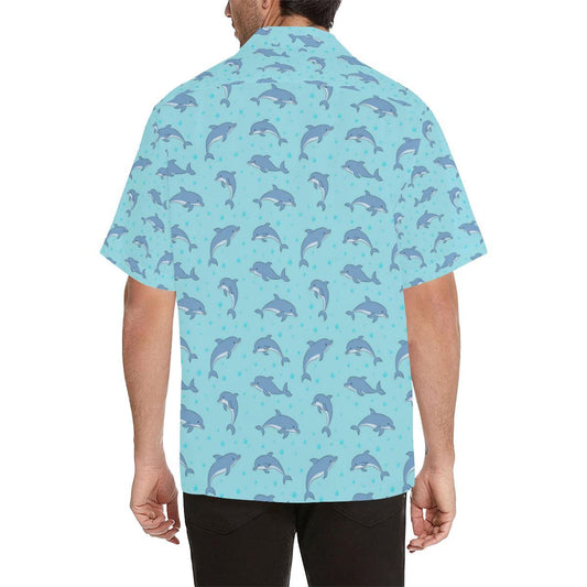 Dolphin Baby Cute Print Pattern Men Aloha Hawaiian Shirt
