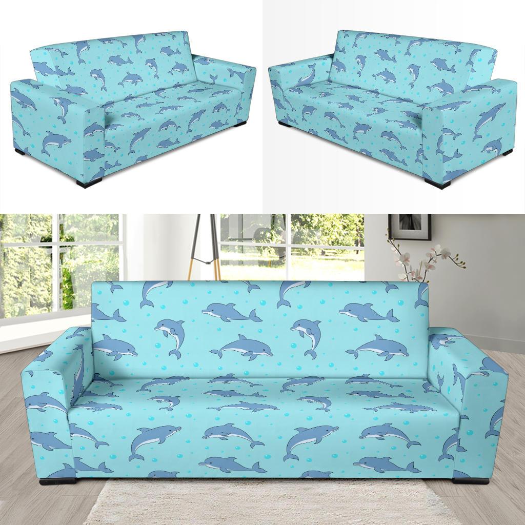 Dolphin Baby Cute Print Pattern Sofa Slipcover-JTAMIGO.COM