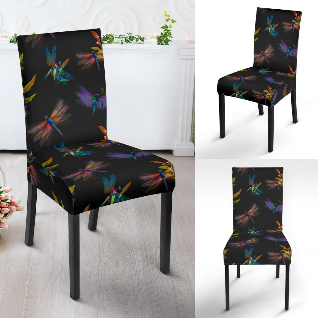 Dragonfly Colorful Realistic Print Dinning Chair Slipper-JTAMIGO.COM