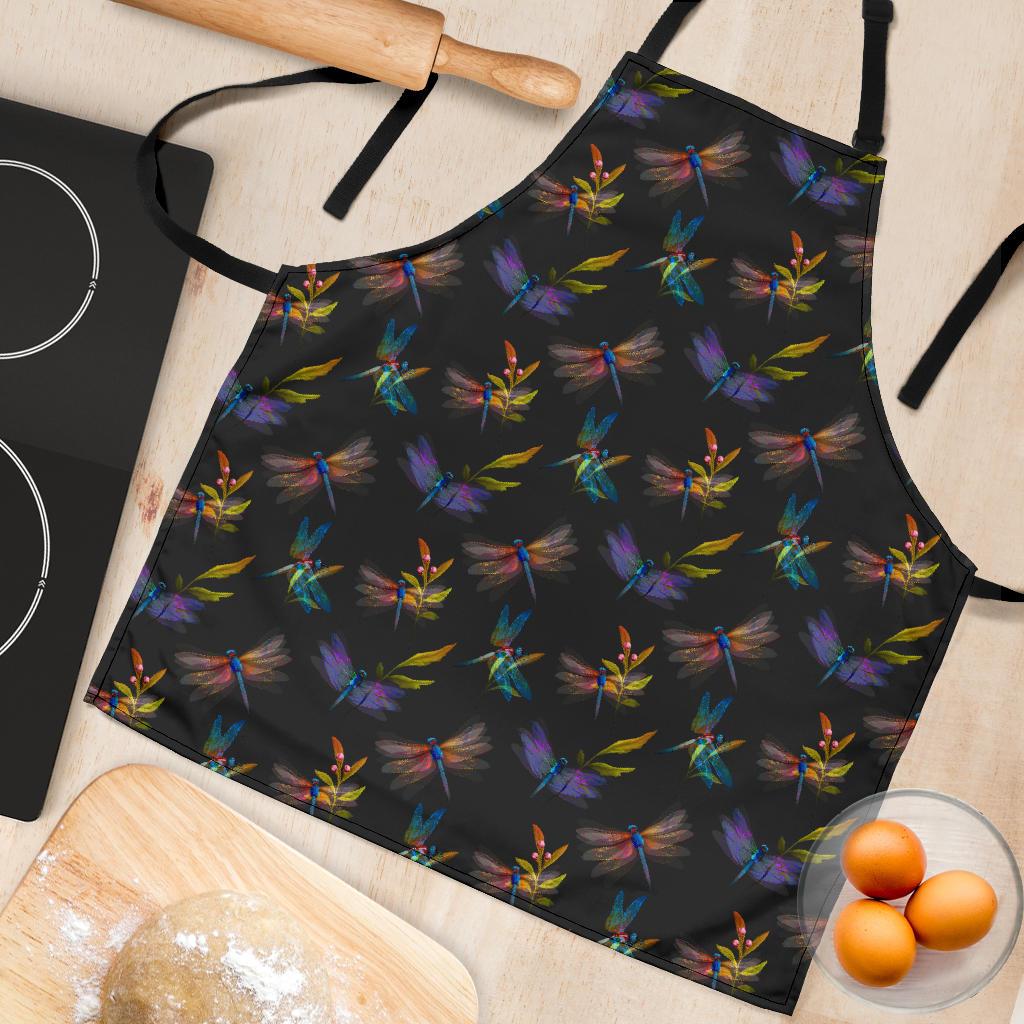 Dragonfly Colorful Realistic Print Women Apron