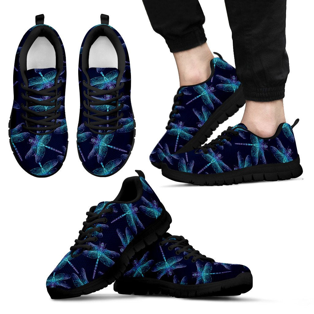Dragonfly Hand Drawn Style Print Men Sneakers Shoes