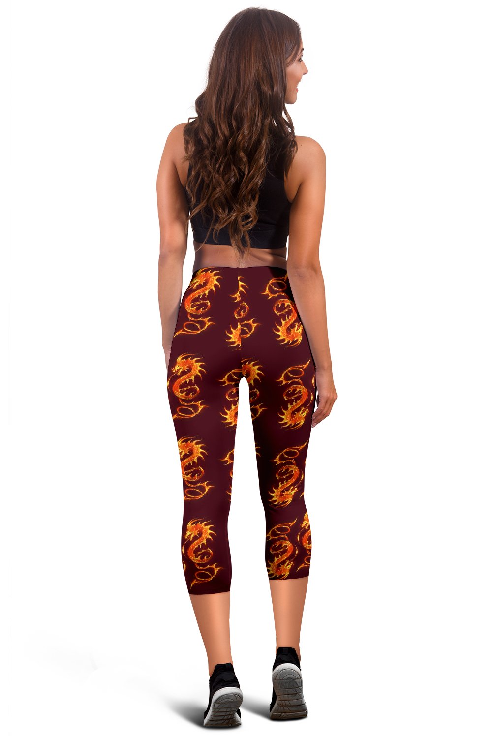 Dragons Fire Design Women Capris