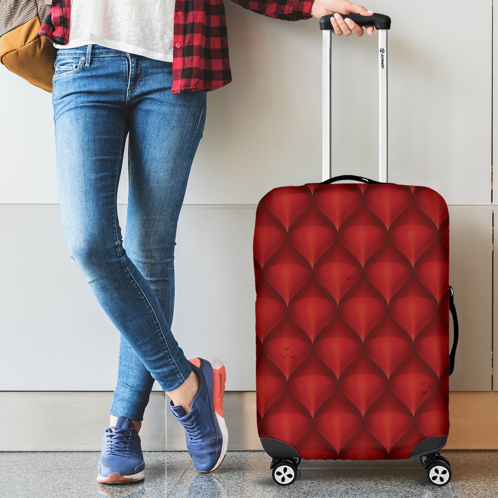Dragons Red Skin Texture Luggage Cover Protector