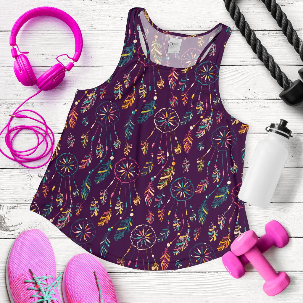 Dream Catcher Boho Design Women Racerback Tank Top