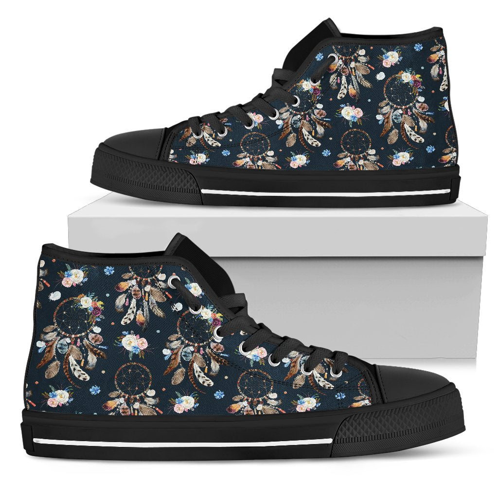 Dream Catcher Boho Floral Style Women High Top Shoes