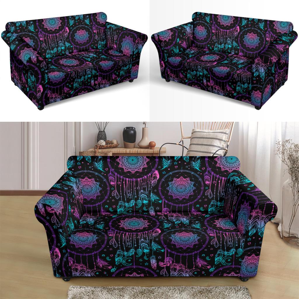 Dream catcher boho mandala Loveseat Slipcover-JTAMIGO.COM
