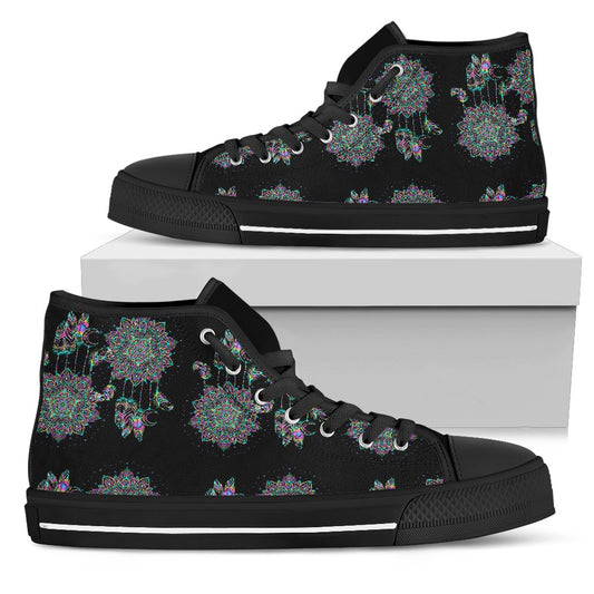 Dream Catcher Colorful Hand Drawn Women High Top Shoes