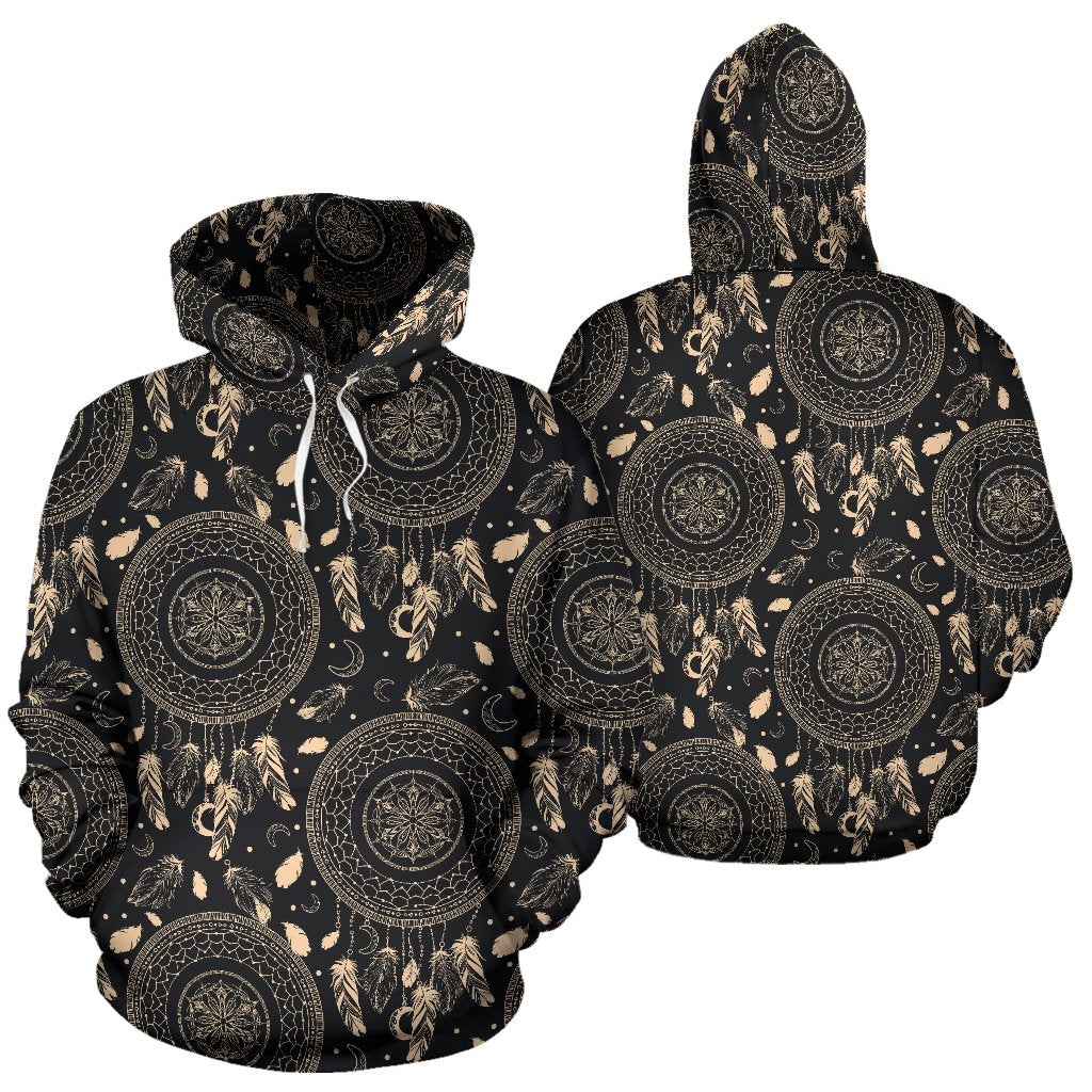 Dream Catcher Mandala Boho Moon Pullover Hoodie
