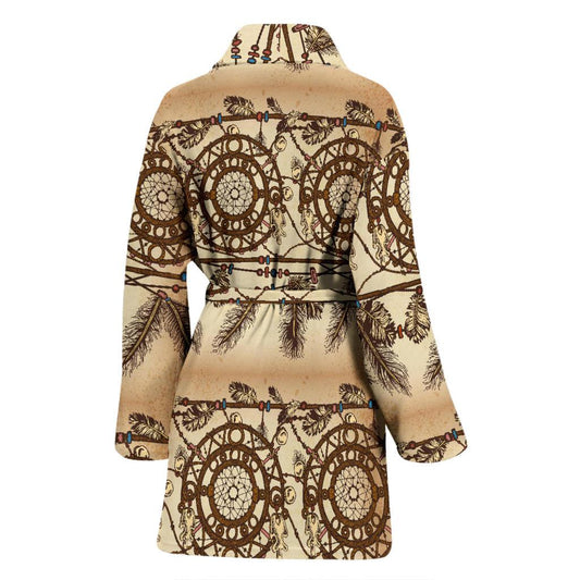 Dream catcher vintage native Women Bath Robe-JTAMIGO.COM