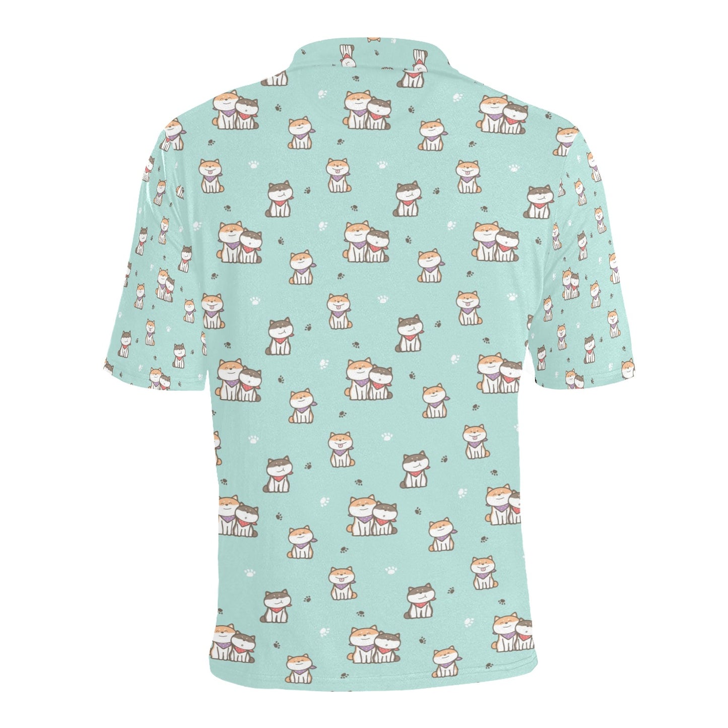 Shiba Inu Print Design LKS302 Men Polo Shirt