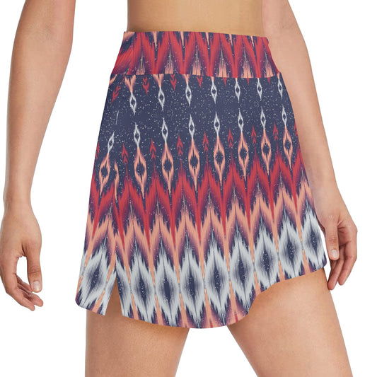 Ikat Print Design LKS401 17" Golf & Pickleball Skort with Pockets