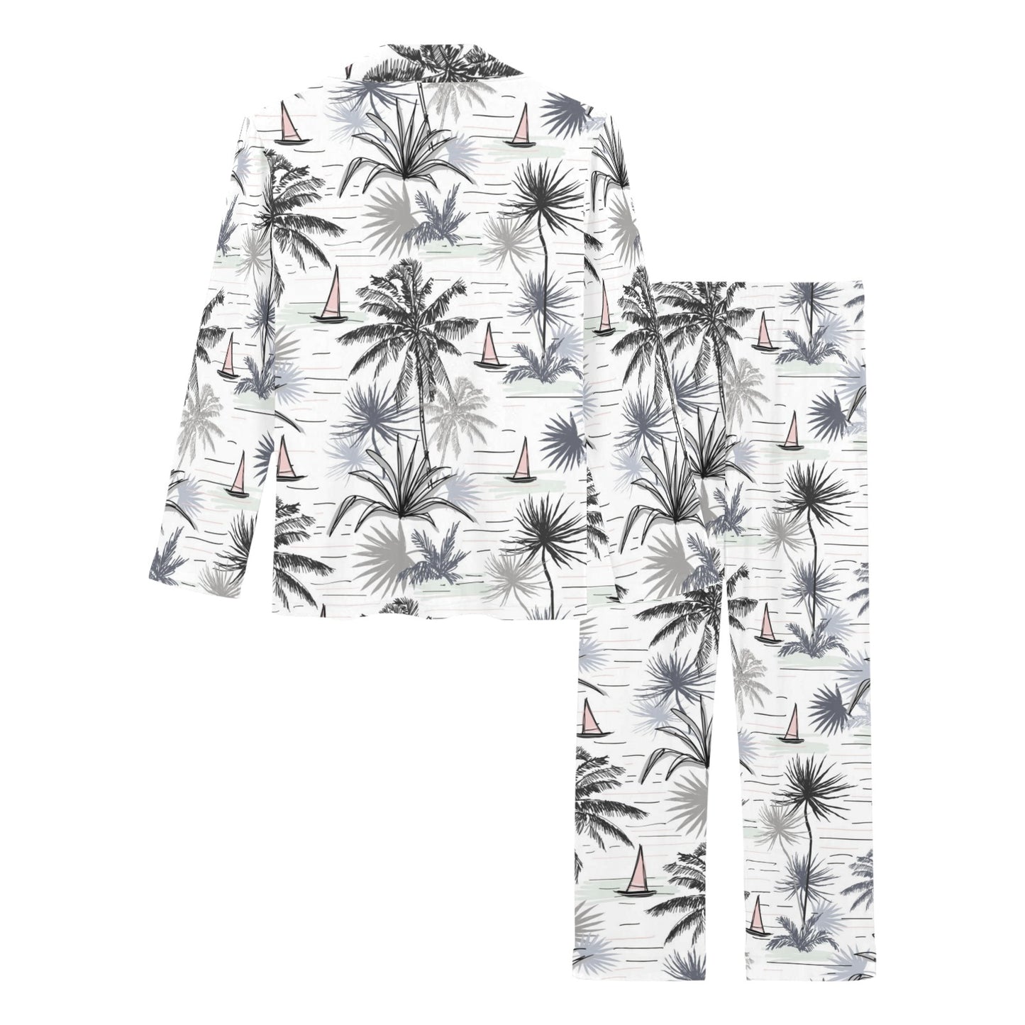 Pacific island Pattern Print Design A04 Women's Long Pajama Set