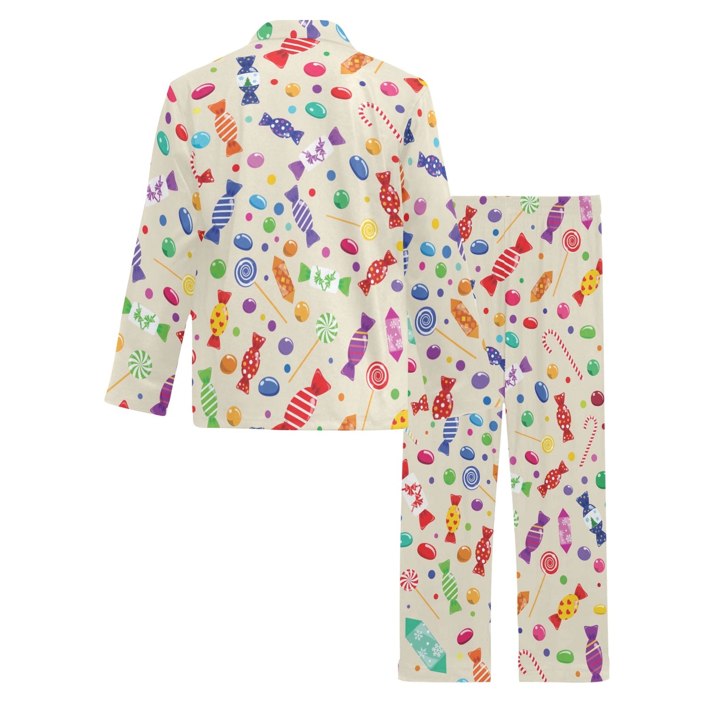 Candy Pattern Print Design 04 Men's Long Pajama Set