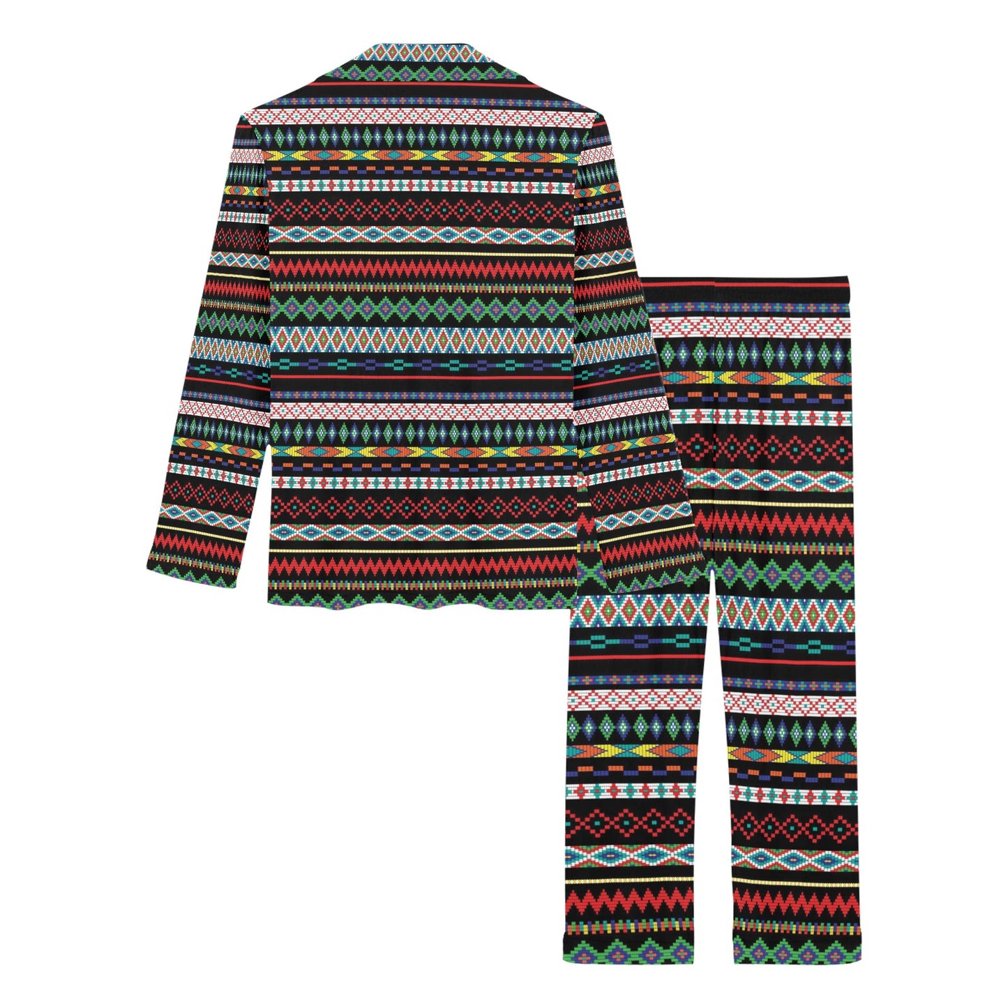 Southwest Pattern Print Design LKS302 Women's Long Pajama Set