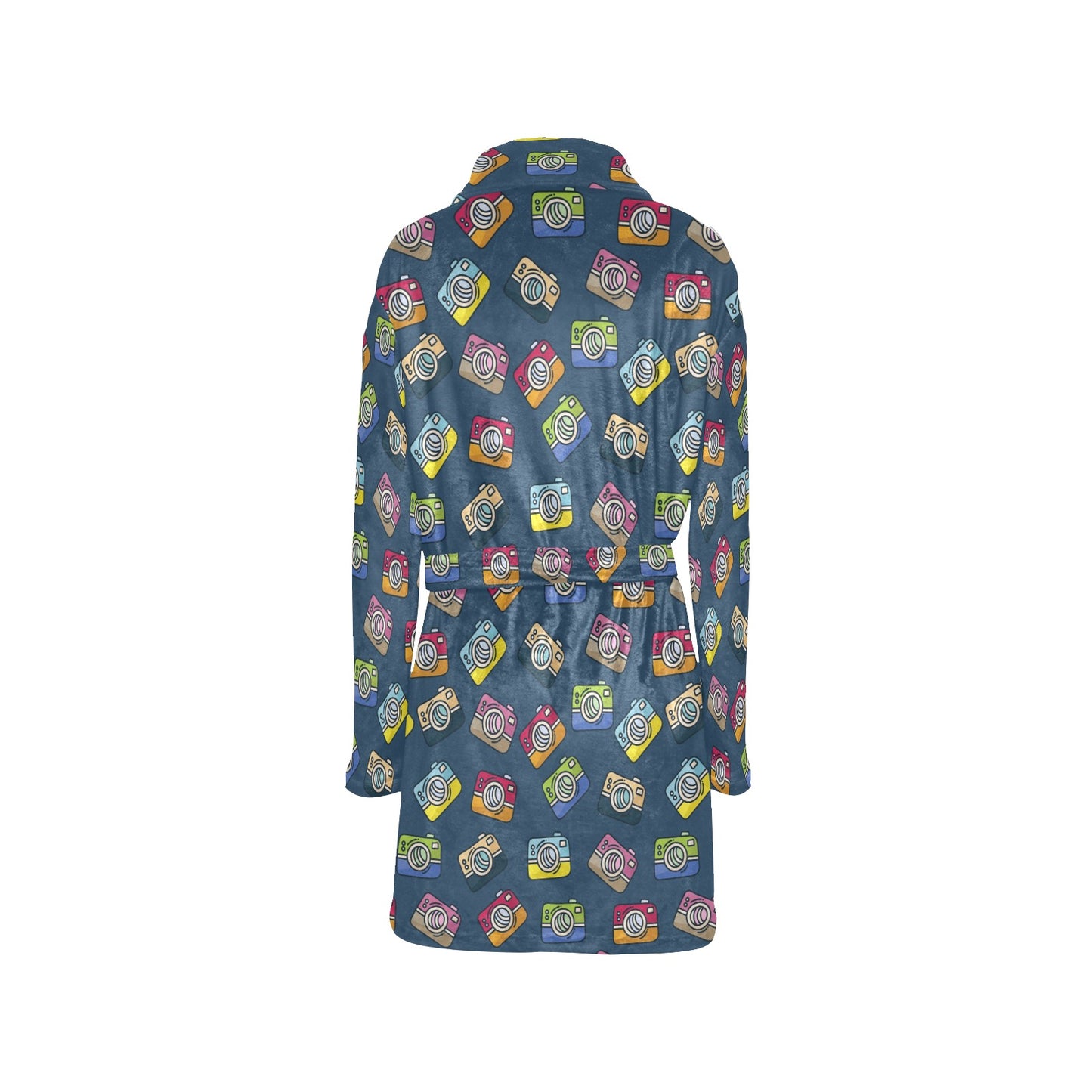 Camera Pattern Print Design 03 Women's Fleece Robe